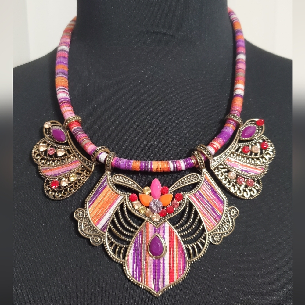 Colorful Purple Necklace Set